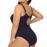 Совместный купальник plus size из ткани в рубчик