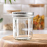 Стеклянная баночка для сыпучих продуктов с металлической крышкой «Сильвер» (240 мл.)