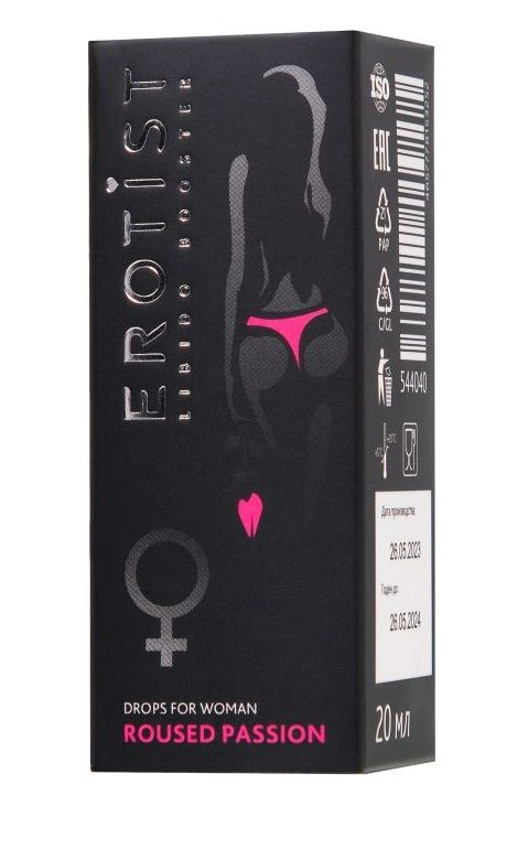 Возбуждающие капли для женщин Erotist ROUSED PASSION - 20 мл. 