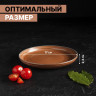 Тарелка фарфоровая десертная Magistro Garland, d=17 см, цвет коричневый