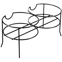 Подставка для 2-х емкостей с краном;металл;D=20см;черный