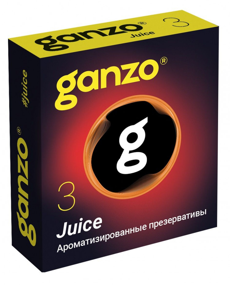 Ароматизированные презервативы Ganzo Juice - 3 шт. 