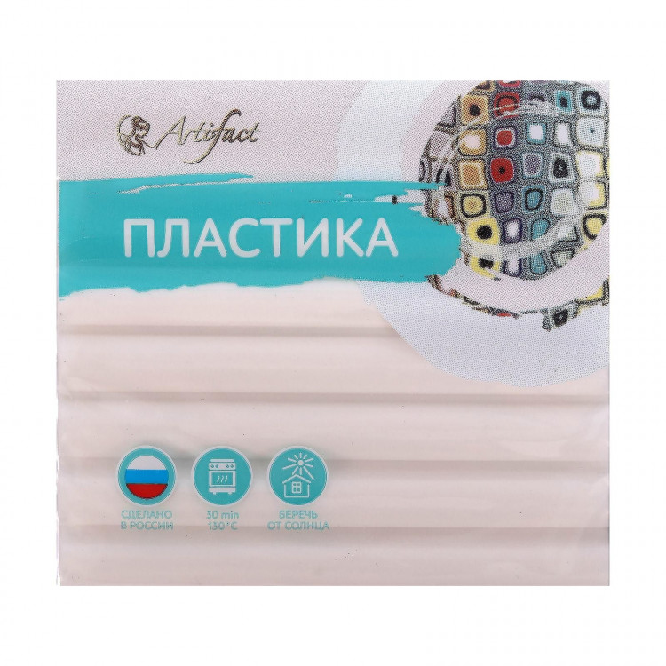 Пластика - полимерная глина, 56 г,  Классический , белый 