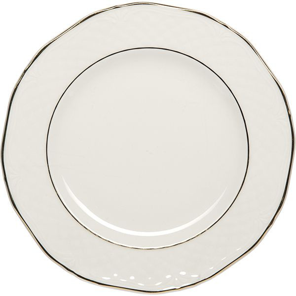 Тарелка «Афродита» мелкая;фарфор;D=170,H=17мм;белый,золотой 