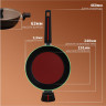 Сковорода Magistro Flame, d=24 см, h=6,3 мм, со стеклянной крышкой, ручка soft-touch, антипригарное покрытие, индукция