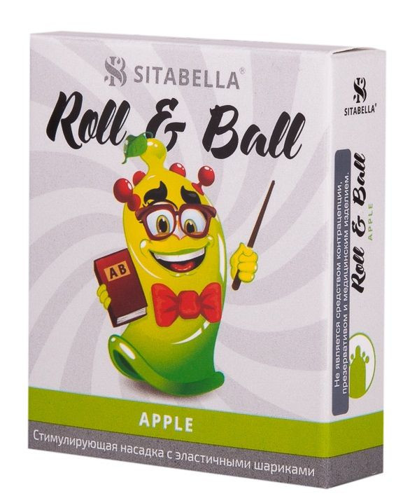 Стимулирующий презерватив-насадка Roll &amp; Ball Apple 