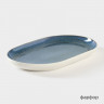 Блюдо фарфоровое овальное Magistro Ocean, 25×16×2,4 см, цвет синий