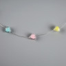Светодиодные бусы  Сердечки , 80 см, LED(1608)-16-4.6V, AG13x3 (в компл.), 3 режима, свечение тёплое белое