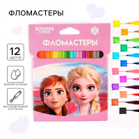 Фломастеры  Холодное сердце , 12 цветов, вентилируемый колпачок