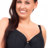 Однотонный бюстгальтер plus size на косточках с чашками из микрофибры