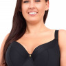 Однотонный бюстгальтер plus size на косточках с чашками из микрофибры