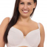 Однотонный бюстгальтер plus size на косточках с чашками из микрофибры