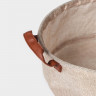 Бежевая круглая корзина для хранения с ручками My Basket (30х30х13 см)
