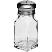 Солонка;стекло,сталь нерж.;70мл;D=50,H=100,L=37,B=37мм;прозр.,металлич.