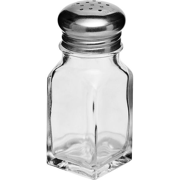 Солонка;стекло,сталь нерж.;70мл;D=50,H=100,L=37,B=37мм;прозр.,металлич. 