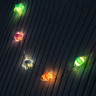 Светодиодные бусы  Звездочки , 80 см, LED(1608)-16-4.6V, AG13x3 (в компл.), 3 режима свечение тёплое белое