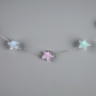Светодиодные бусы  Звездочки , 80 см, LED(1608)-16-4.6V, AG13x3 (в компл.), 3 режима свечение тёплое белое