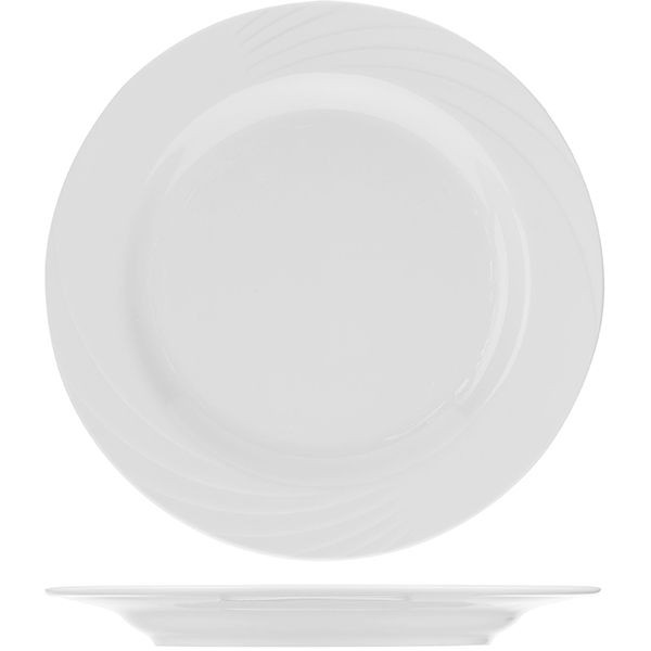 Тарелка «Голубка» мелкая;фарфор;D=27см;белый 