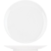 Белое фарфоровое блюдце для масла (диаметр 12,6 см)