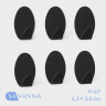 Набор из 6 черных металлических самоклеящихся крючков Black Loft Drop