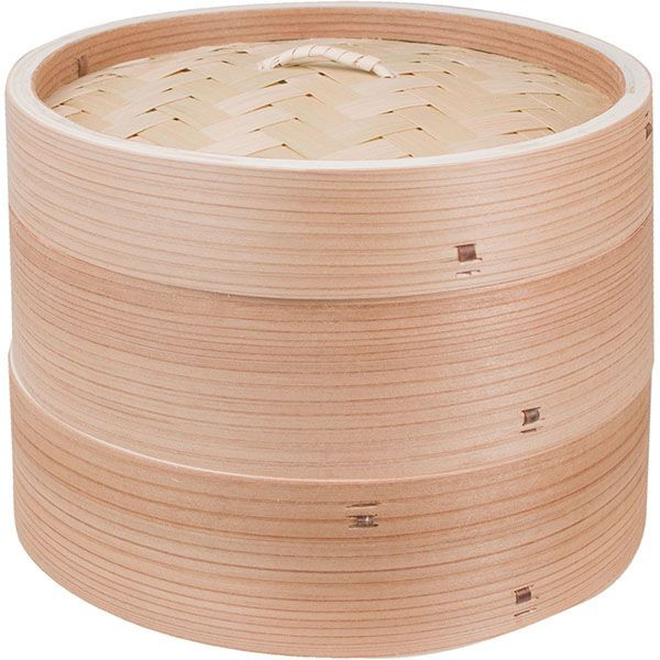 Паровое лукошко димсам из сосны (диаметр 21 см) 