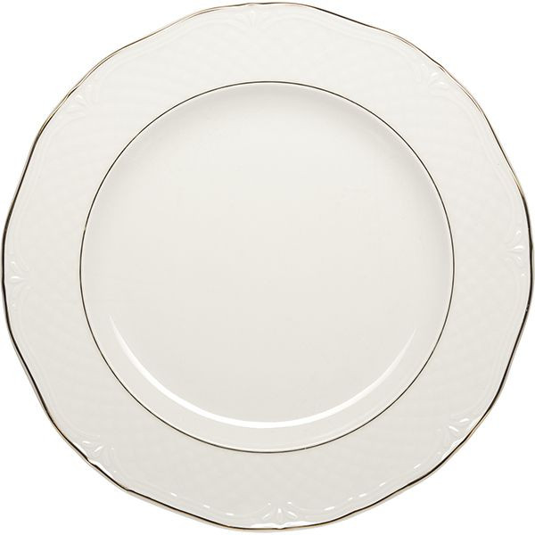 Тарелка «Афродита» мелкая;фарфор;D=305,H=25мм;белый,золотой 