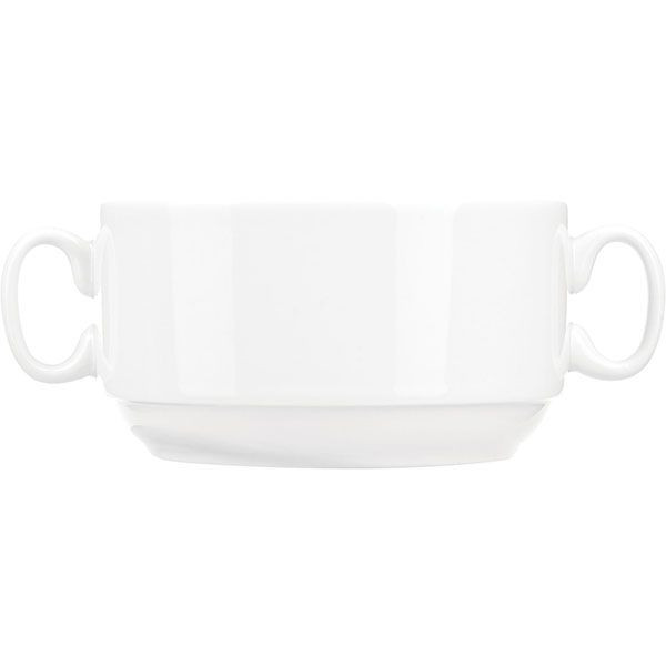 Белая бульонная чашка с ручками (объем 300 мл.) 