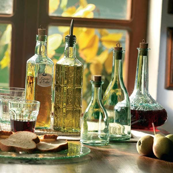 Бутылка для масла «Фиори» с пробкой;стекло;0,575л;,H=30,L=6,B=6см;прозр. 