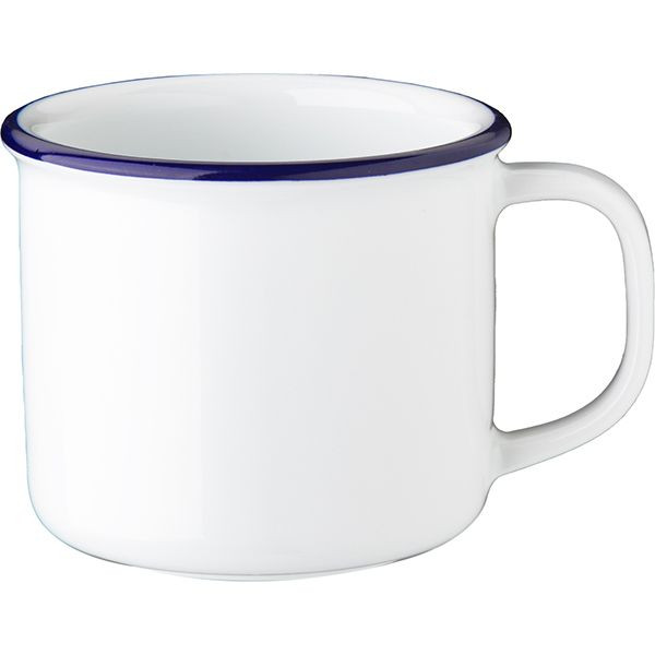 Кружка «Ретро Канте Блау» с декором;фарфор;180мл;белый,синий 