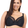 Бюстгальтер на косточках с чашками plus size из микрофибры и сетки