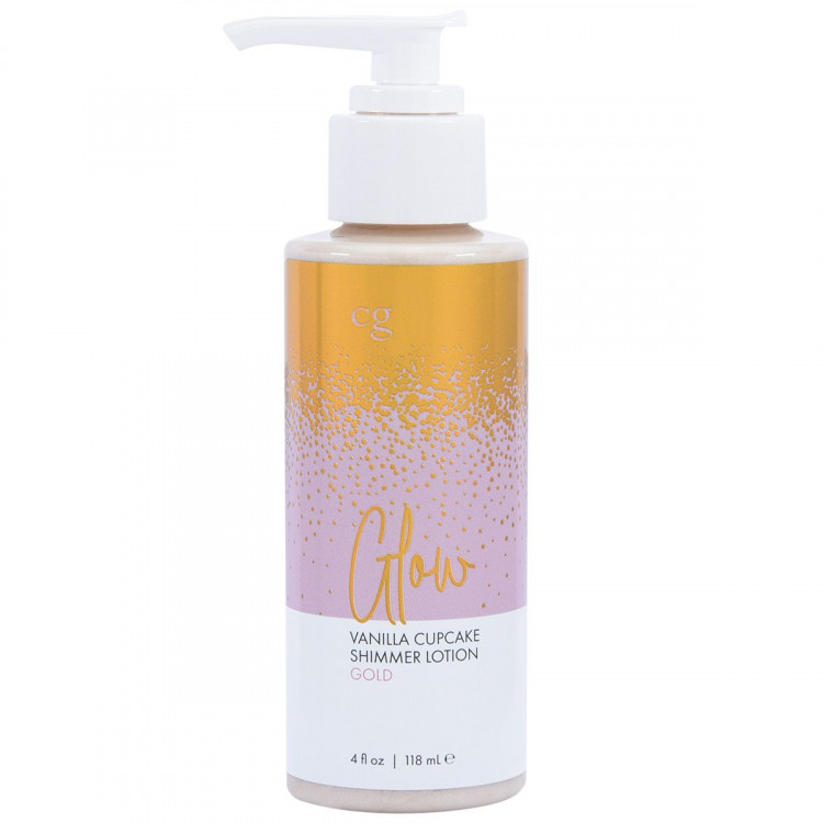 Мерцающий лосьон для тела CG GLOW Vanilla Cupcake Shimmer Lotion с золотыми блестками 