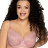 Бюстгальтер с чашками plus size из жаккардовой ткани на тонком поролоне