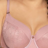 Бюстгальтер с чашками plus size из жаккардовой ткани на тонком поролоне