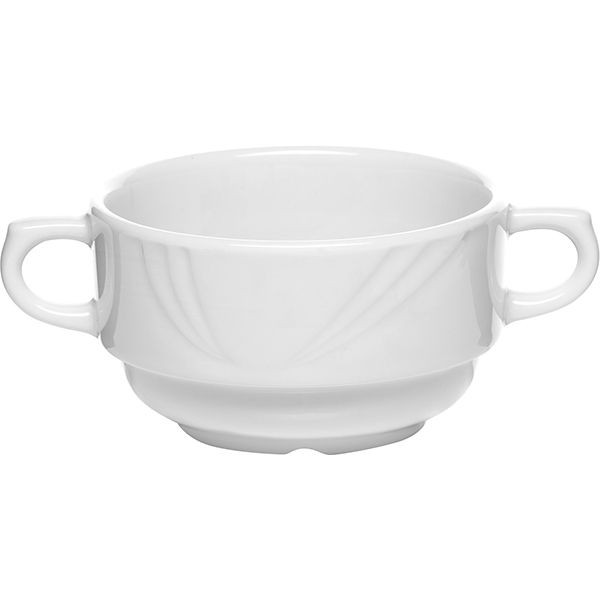 Чашка бульонная «Аркадия»;фарфор;320мл;D=100,H=55,B=140мм;белый 