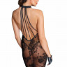 Облегающее платье из тюля с вышивкой Midi tulle dress with velvet straps in the back