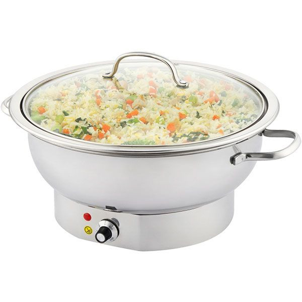 Мармит электрический с крышкой 50/60 Гц;сталь,стекло;3,8л;D=30,H=23,5см;500вт;металлич.,прозр. 