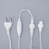 Гирлянда «Нить» 10 м, IP44, УМС, белая нить, 100 LED, свечение красное, 220 В