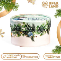 Новый год. Коробка   С Новым Годом  завальцованная без окна ,13 х 8,5 см
