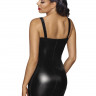 Мини-платье с кружевным лифом и двусторонней молнией Powerwetlook mini-dress with lace chest and 2-way zipper