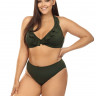 Игривый купальник plus size с оборкой на лифе