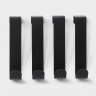 Набор из 4 металлических надверных крючков Black Loft Door Long