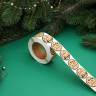 Новый год. Наклейки новогодние в рулоне  Merry Christmas , 500 шт, 2,5 х 2,5 см.