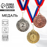 Медаль призовая 004, d= 5 см. 1 место. Цвет золото. С лентой