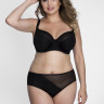 Бюстгальтер с мягкой чашкой plus size из микрофибры и двойной сетки