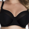Бюстгальтер с мягкой чашкой plus size из микрофибры и двойной сетки