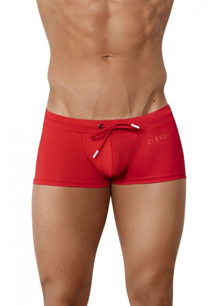 Красные мужские плавки-боксеры Malibu Swimsuit Trunks 