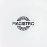 Чайная пара фарфоровая Magistro Сrotone, 2 предмета: чашка 220 мл, блюдце d=15 см, цвет белый