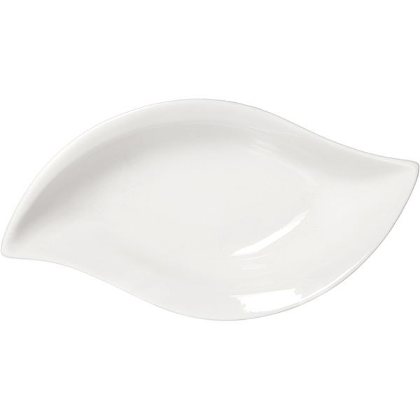 Салатник «Кунстверк» лист;фарфор;200мл;,H=3,L=19,B=10см;белый 