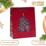 Новый год. Пакет подарочный  Праздничный венок , 26 х 32 х 12 см.