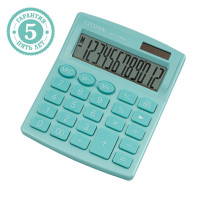 Калькулятор настольный Citizen  SDC-812NR , 12-разрядный, 124 х 102 х 25 мм, двойное питание, бирюзовый